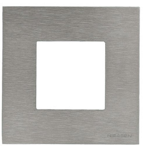 Рамка универсальная ABB Niessen Zenit 1-м. 2 мод. N2271 OX металл натуральная сталь картинка